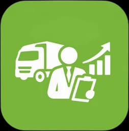 Ilustração de vendedor e corretor de caminhões e implementos